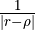 \frac{1}{|r-\rho|}